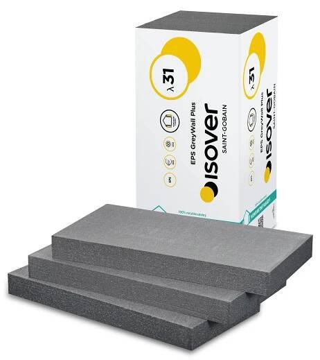 Tepelná izolace Isover EPS GreyWall Plus tl.100 mm - 2,5m2/bal