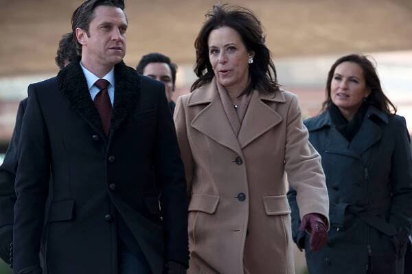 Raul Esparza as ADA Rafael Barba, Jane Kaczmarek as DA Pam James, Mariska Hargitay as Detective Olivia Benson in Law & Order: Special Victims Unit