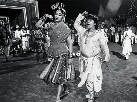 Saroj Khan with Madhuri Dixit