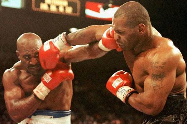 Evander Holyfield and Mike Tyson
