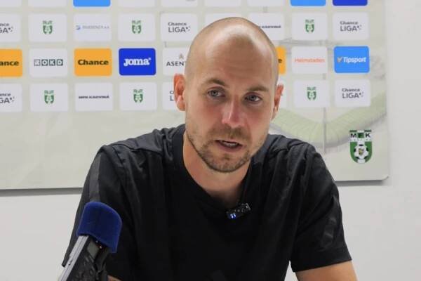 Stanislav Dostál a trenér Bronislav Červenka po utkání v Karviné - FC Zlín