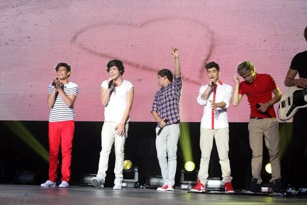 Image 38The British boy band One Direction in their Up All Night Tour, 2012 (from 2010s in music)