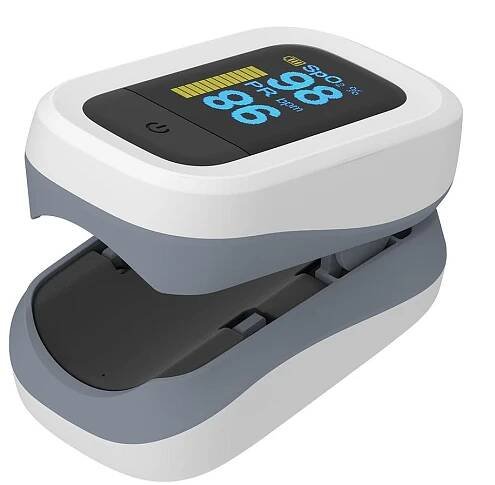 yongrow Prst pulzního oxymetru s alarmovým oxymetrem OLED monitor Krevní kyslík SPO2 Monitor srdečního tepu s přenosným pouzdrem a šňůrkou
