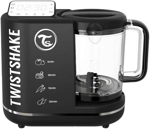 TWISTSHAKE Multifunkční mixér 6v1 černá - food processor parní hrnec - Malé elektrospotřebiče