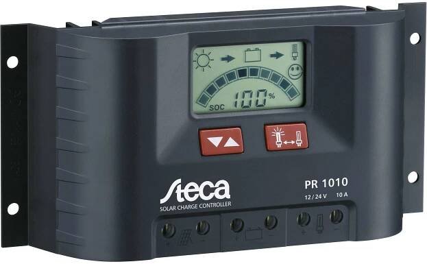 Steca PR 1010 solární regulátor nabíjení PWM 12 V, 24 V 10 A
