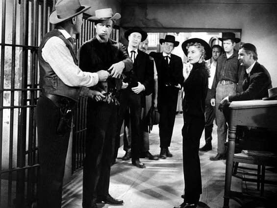 FORTY GUNS, Dean Jagger, John Ericson, Barry Sullivan, Gene Barry, Barbara Stanwyck, 1957, TM and Copyright (c) 20th Century-Fox Film Corp. All Rights Reserved