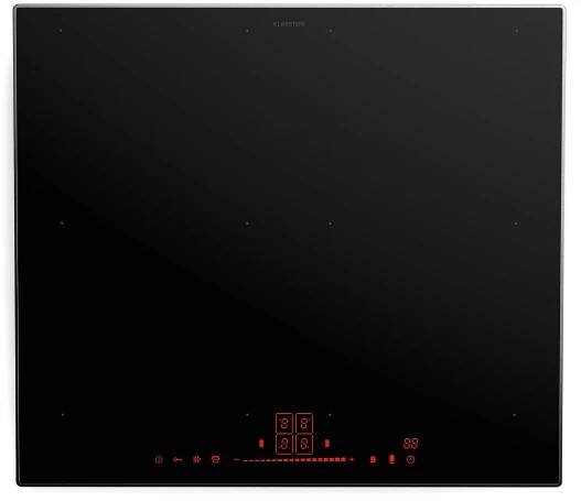 Klarstein Indukční varná deska NanoGlow, 4 varné desky, flexi zóny, booster, nanopovlak