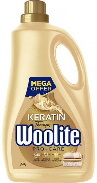 Woolite Keratin Therapy Pro-Care prací gel s keratinem zjemňuje a chrání vlákna 60 dávek 3,6 l