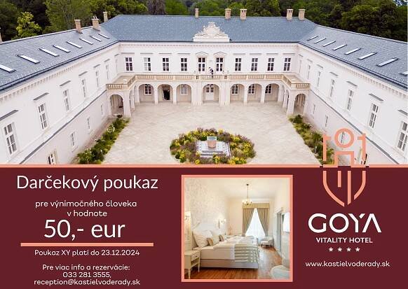Darčekové poukážky - Kaštieľ Voderady