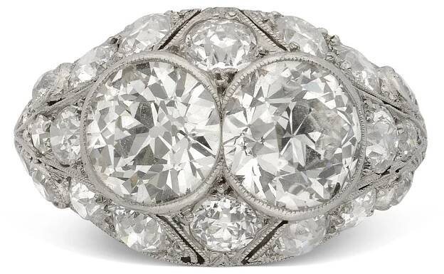 Art Deco Diamond Cocktail Ring, circa 1920