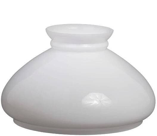 Petrolejová lampa skleněné bílé stínítko 4465 aladin s otvorem 244 mm