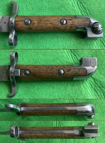 Švédský bodák M1894/14, pochva zn. jednotkou - VELMI HEZKÝ KUS!! | Aukro
