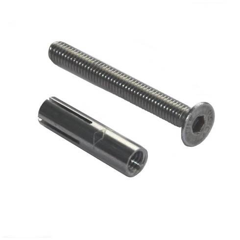 Imbusový šroub M6 x 50 mm + rámová hmoždinka - Nerez-komponenty.cz nerezové a skleněné zábradlí