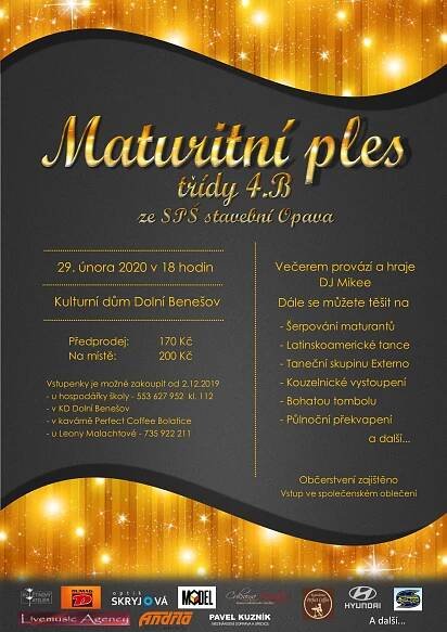 Maturitní ples SPŠ stavební - Kulturní dům Dolní Benešov