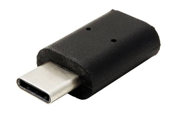 USB redukce microUSB B(F) - C(M), černá