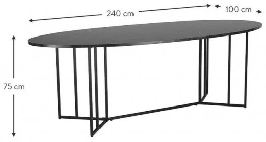 Oválny jedálenský stôl z mangového dreva Luca, 240 x 100 cm | Westwing