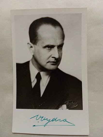 Václav Vydra (1902 - 1979) Originální fotografie Langhans s podpisem