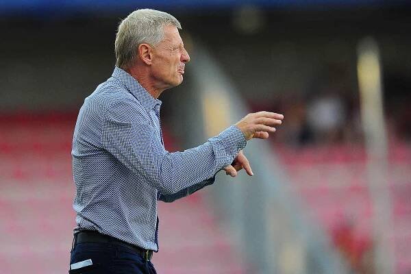 Fotbalové utkání Fortuna ligy mezi celky AC Sparta Praha  a 1. FC Slovácko 5. srpna v Praze. Zdeněk Ščasný.