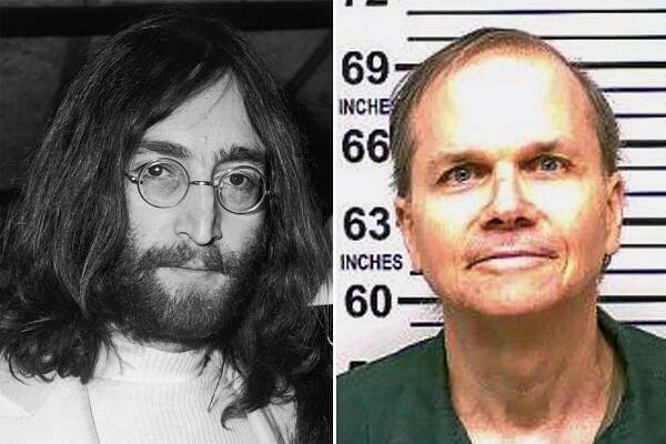 John Lennon (left) and Mark David Chapman (right)