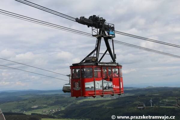 Pohlednice Pražských tramvají... ...od visuté lanové dráhy na Fichtelberg