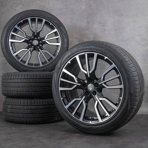 Originální zimní pneumatiky s disky Maserati Grecale 20palcové na auto M182 670171180 černá