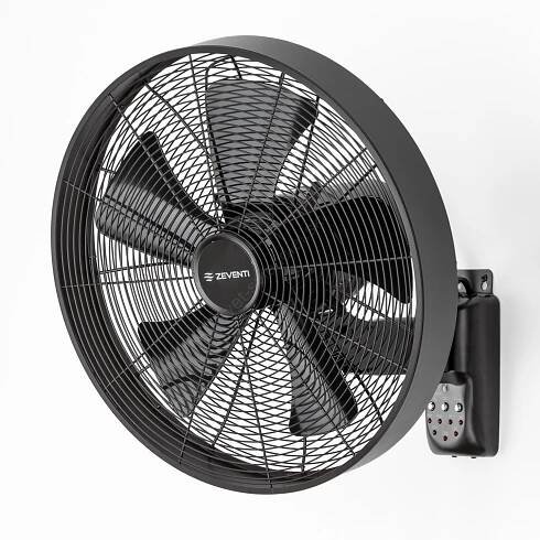 ZEVENTI - Nástenný ventilátor FREEZE 50W/230V pr. 40 cm čierna + diaľkové ovládanie