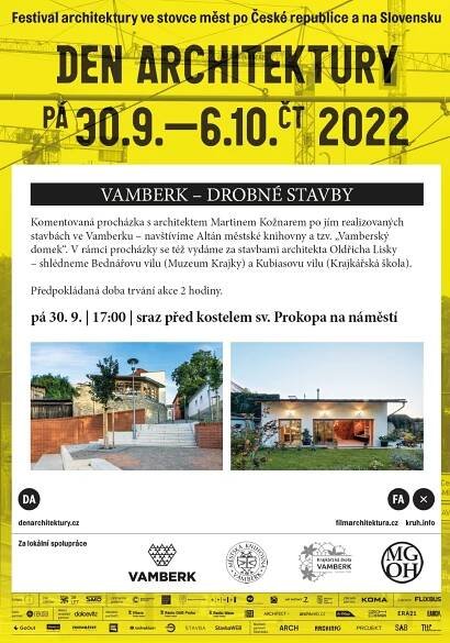 DEN ARCHITEKTURY 30.9. | Městská knihovna Vamberk