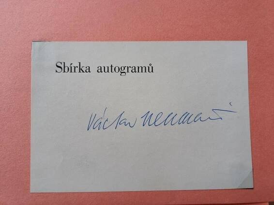 Podpis, autogram VÁCLAV NEUMANN, významný český dirigent - Ostatní sběratelské předměty