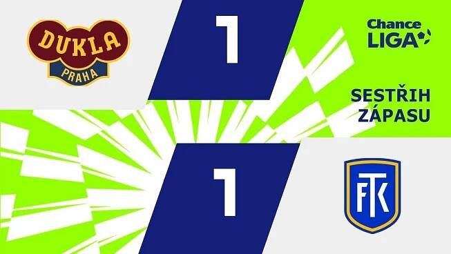 SESTŘIH: Dukla - Teplice 1:1. Řezníček rozšířil své gólové konto, skláři vyrovnali v závěru