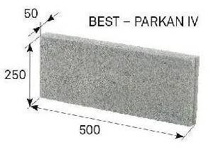 BEST PARKAN IV 50x250x500mm obrubník přírodní (90) | Betonové prvky obrubníky a palisády