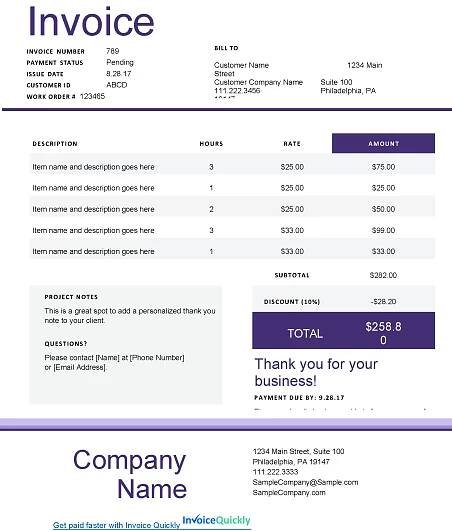 Invoice Templates | Billed | Download, Customize, And Send