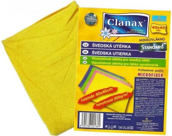 Clanax švédská utěrka Standard žlutá 40 x 40 cm 205 g/m2 1 ks