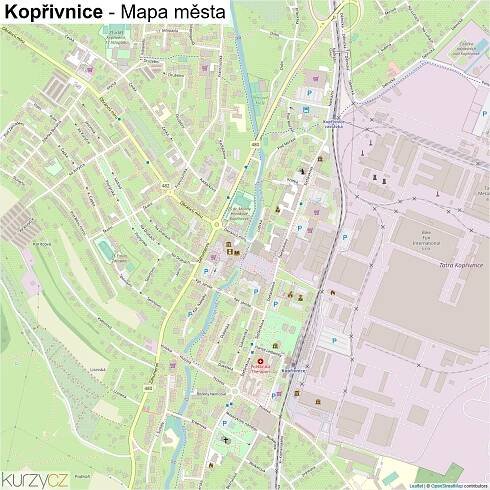 Kopřivnice - mapy | Kurzy.cz
