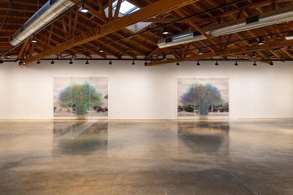 Visual artist Charles Gaines at his new exhibition at Hauser & Wirth in West Hollywood on Wednesday, Feb. 12, 2025 in LA, CA.
