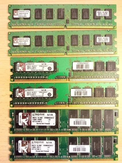 Paměti RAM DDR SDRAM 3x2 moduly