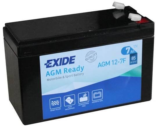Exide AGM12-7F. Motorcycle battery Exide 7Ah 12V