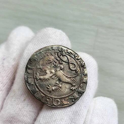 Pražský Groš - Václav II. krásný stav i patina, 3,84g