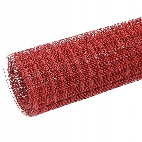 Pletivo Ke Kurníku Ocel Pvc Vrstva Červené Červená 25 x 0.5 m / 16 x 16 mm Délka 25 m