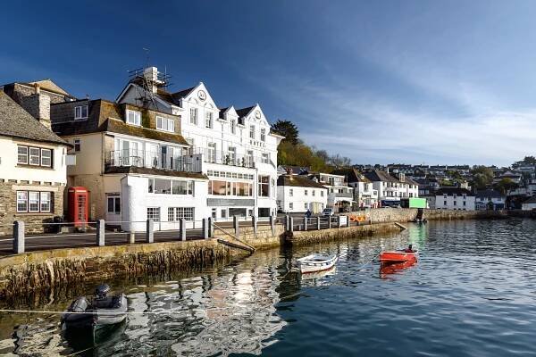 vesnice st mawes, cornwall, anglie. - falmouth roseland peninsula - stock snímky, obrázky a fotky