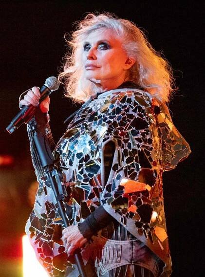 Debbie Harry of Blondie performs onstage at the 2023 Coachella Valley Music and Arts Festival on April 14, 2023 in Indio, California. 