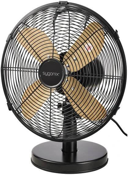 Sygonix stolní ventilátor 40 W (Ø x v) 335 mm x 415 mm černá otočný