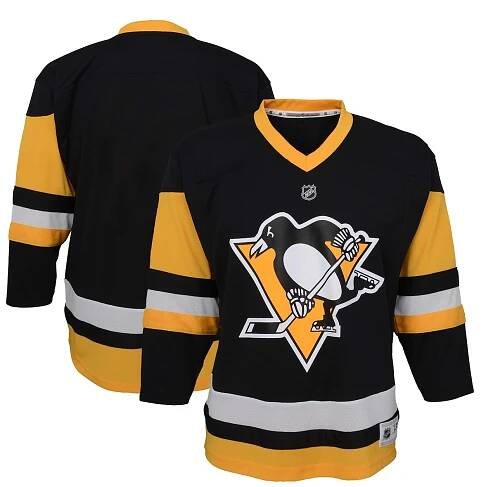 Preschool Pittsburgh Penguins Black Home Replica Jersey