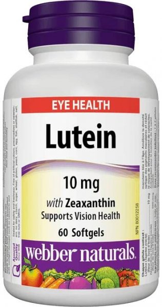 Webber Naturals Lutein 10mg 60 tobolek