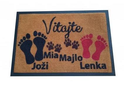Doormat personalized with footprints | GDmtasEU