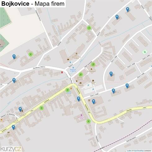 Bojkovice - mapy | Kurzy.cz