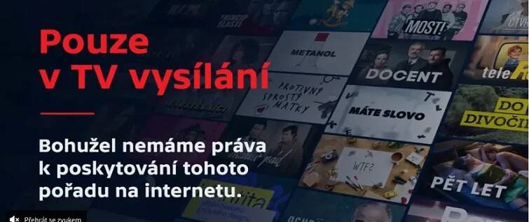 Platí všichni a víc, komplet program ale bez televize neuvidíte. ČT slibuje nápravu