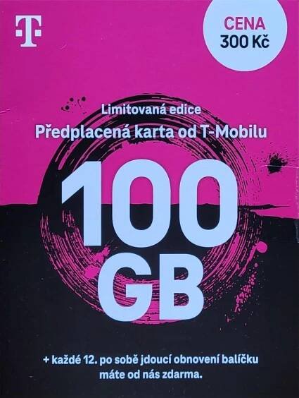 SIM karta T-Mobile 100 GB