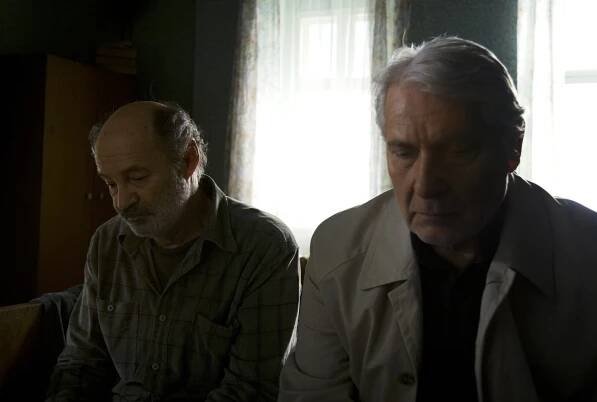 Boris Cavazza, Mustafa Nadarević on the set of Piran - Pirano (2010).