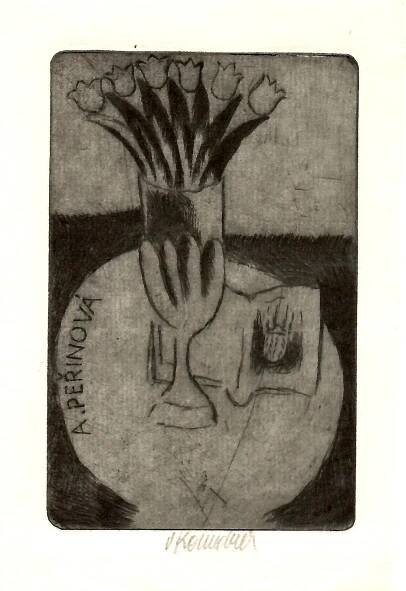 Vladimír Komárek - [Ex libris] A. Peřinová - Ztichlá klika - galerie 