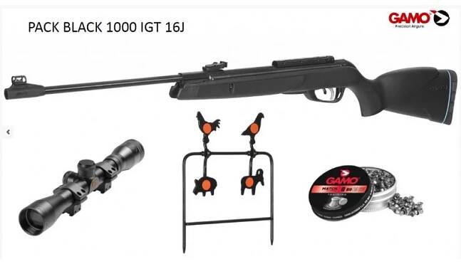 Vzduchovka GAMO Black 1000 IGT cal. 4,5mm SET - Canonico